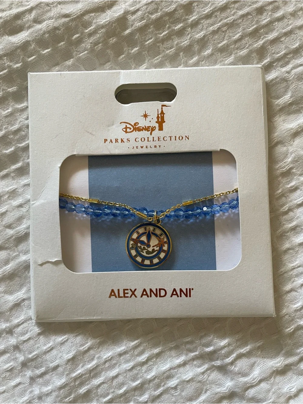 Disney Parks Peter Pan “You Can Fly” Big Ben Clock Bead & Chain Bracelet - NWT